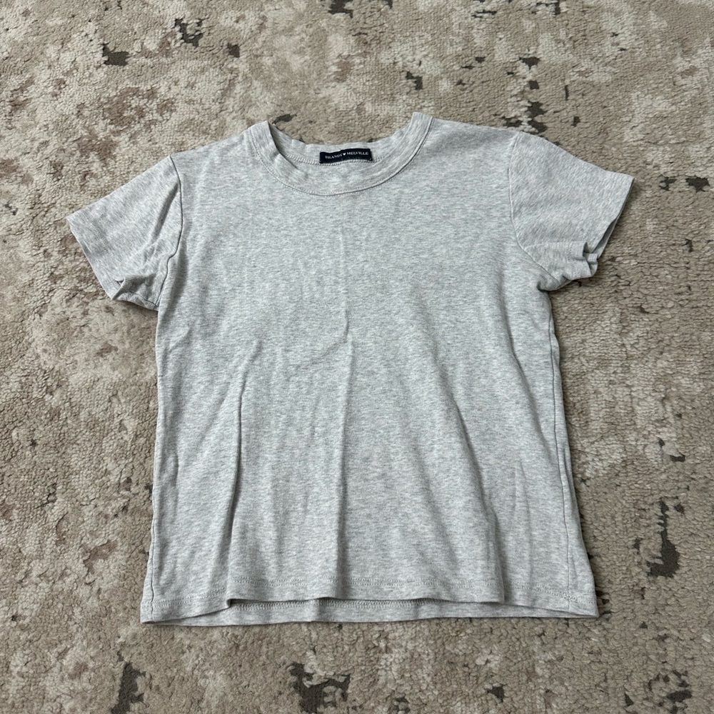 Brandy Melville Gray Short Sleeve T-Shirt